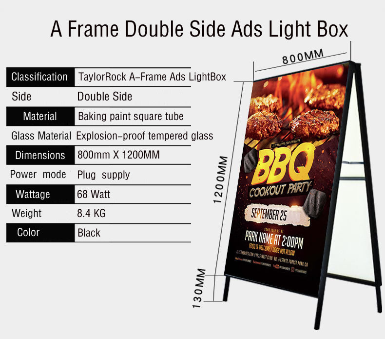 A-Frame Ads Light Box